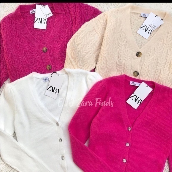 ZARA Jewel button knit cardigan 9598 197 - Picture 8 of 16